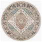 Surya Carlisle Oriental 5"3" Round Light Sage, Pale Blue, Dusty Pink, Cream, Light Gray and Medium Brown Area Rug, , large