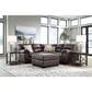 Ashley WillowBend 2-Piece Symmetrical Sectional with LAF Sofa in Umber, , large