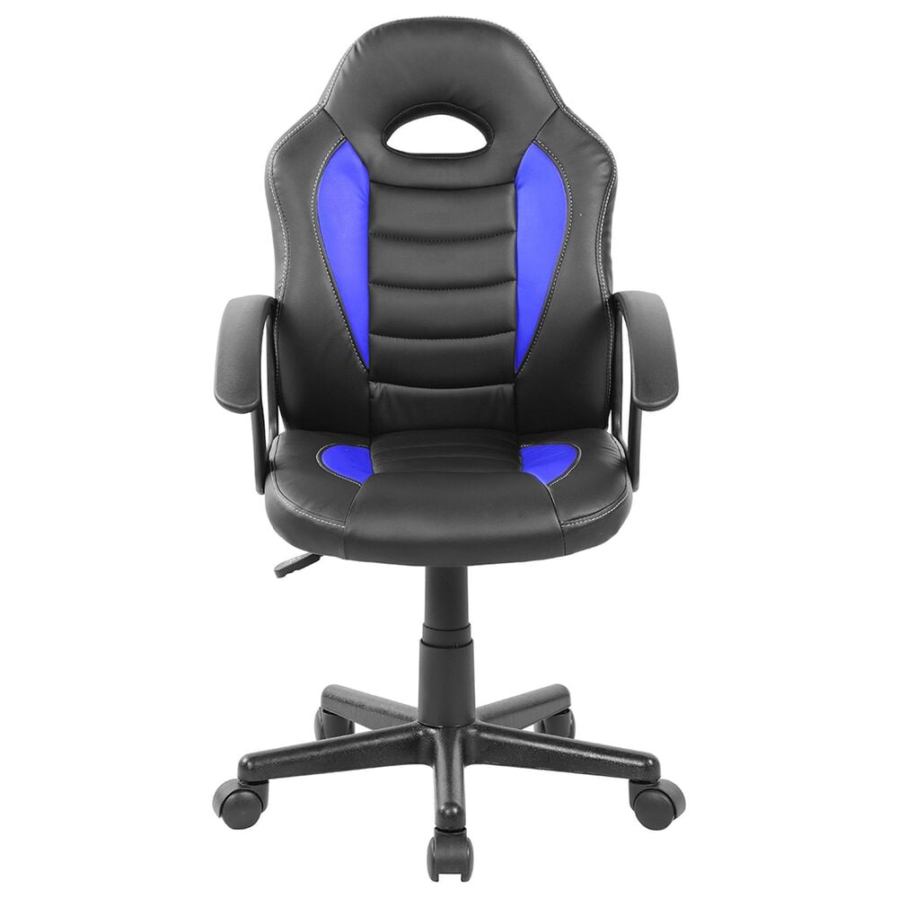 Rta Products Llc Kid&#39;s Gaming and Student Racer Chair with Wheels in Black and Blue, , large