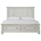 Ashley Robbinsdale Queen Panel Storage Bed in Antique White, , large