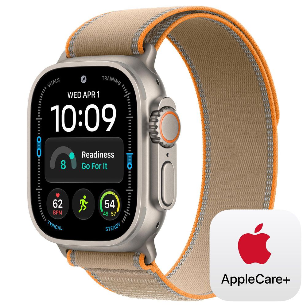 Apple Watch Ultra 4 (GPS + Cellular) 49mm Natural Titanium Case with Sand Trail Loop - M/L and 2-Year AppleCare+, , large