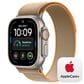 Apple Watch Ultra 4 (GPS + Cellular) 49mm Natural Titanium Case with Sand Trail Loop - M/L and 2-Year AppleCare+, , large