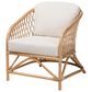 Baxton Studio Patsy Rattan Arm Chair in White, , large
