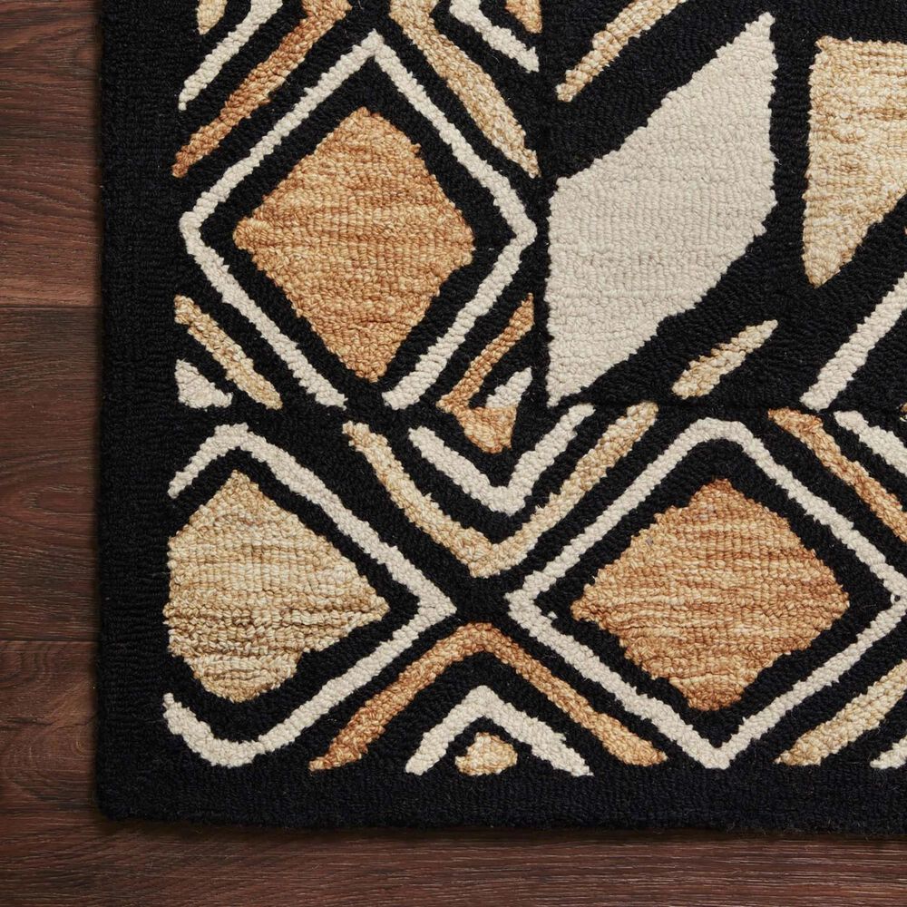 Loloi Nala NAL-01 2&#39;6&quot; x 7&#39;6&quot; Black and Beige Runner, , large