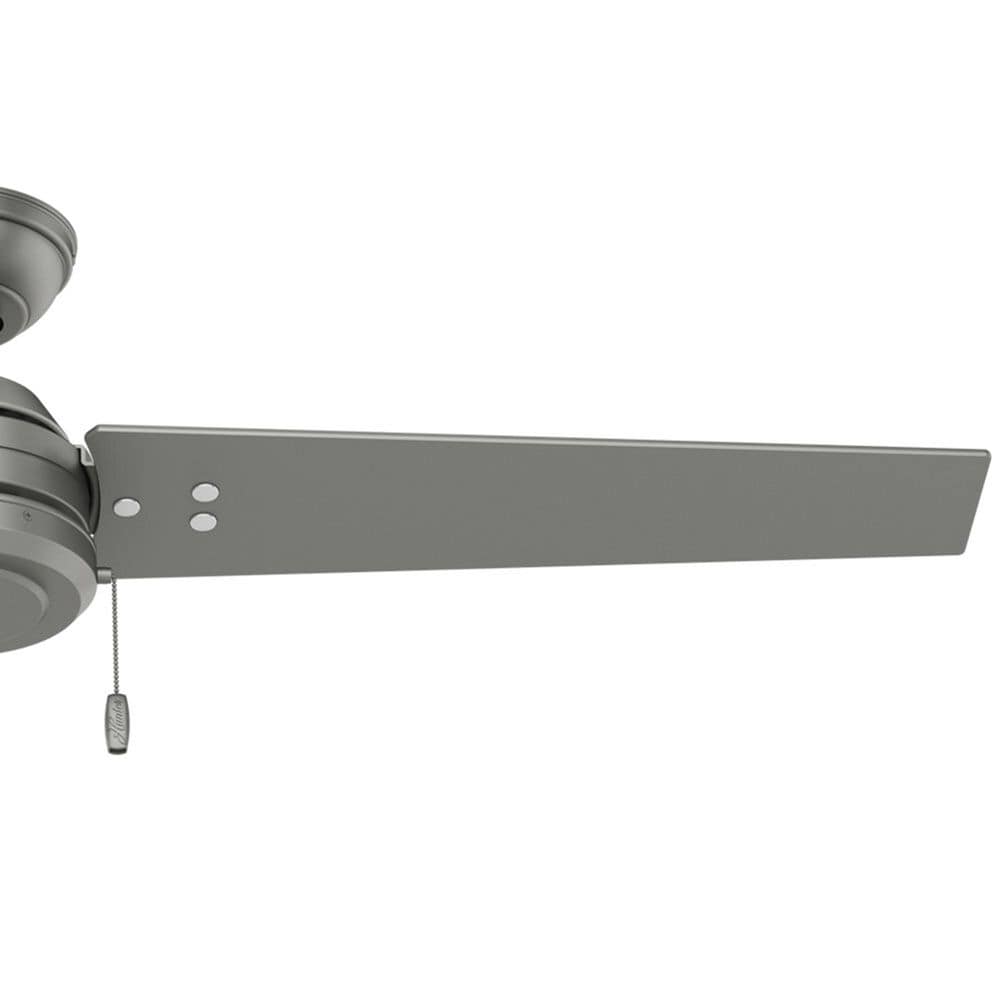Hunter Cassisus 52&quot; Outdoor Ceiling Fan in Matte Silver, , large