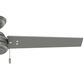 Hunter Cassisus 52" Outdoor Ceiling Fan in Matte Silver, , large
