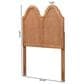 Baxton Studio Tobin Twin Arched Headboard in Ash Walnut, , large
