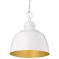 Golden Lighting Holmes 1-Light Mini Pendant in Matte White, , large