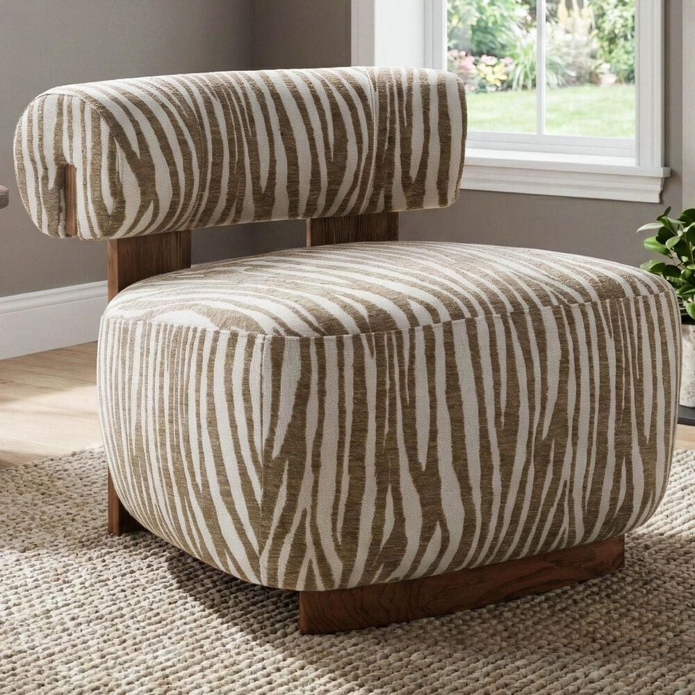 Furniture of America Orynt Accent Chair in Beige, , large