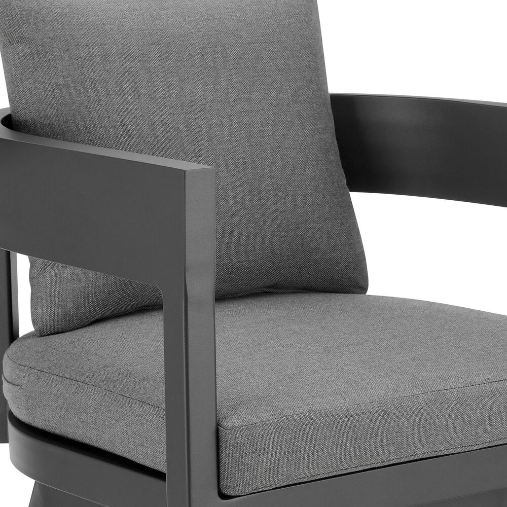 Blue River Menorca Patio Swivel Counter Height Bar Stool in Dark Gray, , large