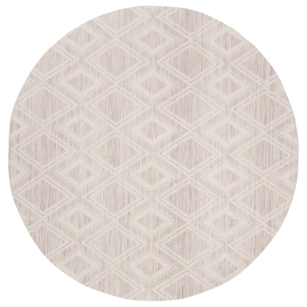 Safavieh Marbella 6" Round Silver and Ivory Area Rug, , large
