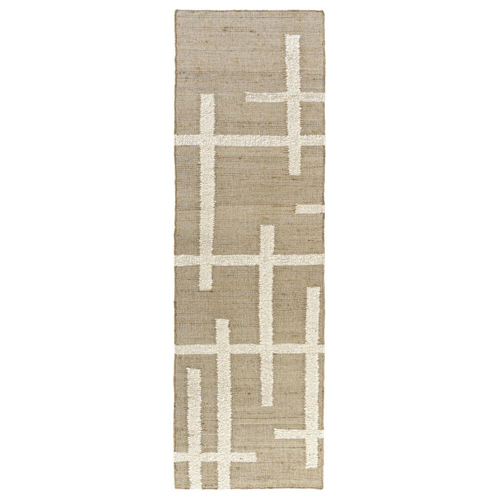 L&R Resources Geoblend Geometric 2"6" x 8" Natural and Ivory Runner, , large
