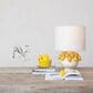 Teak Interiors Clementine Stoneware Lemon Table Lamp in Yellow and Cream, , large
