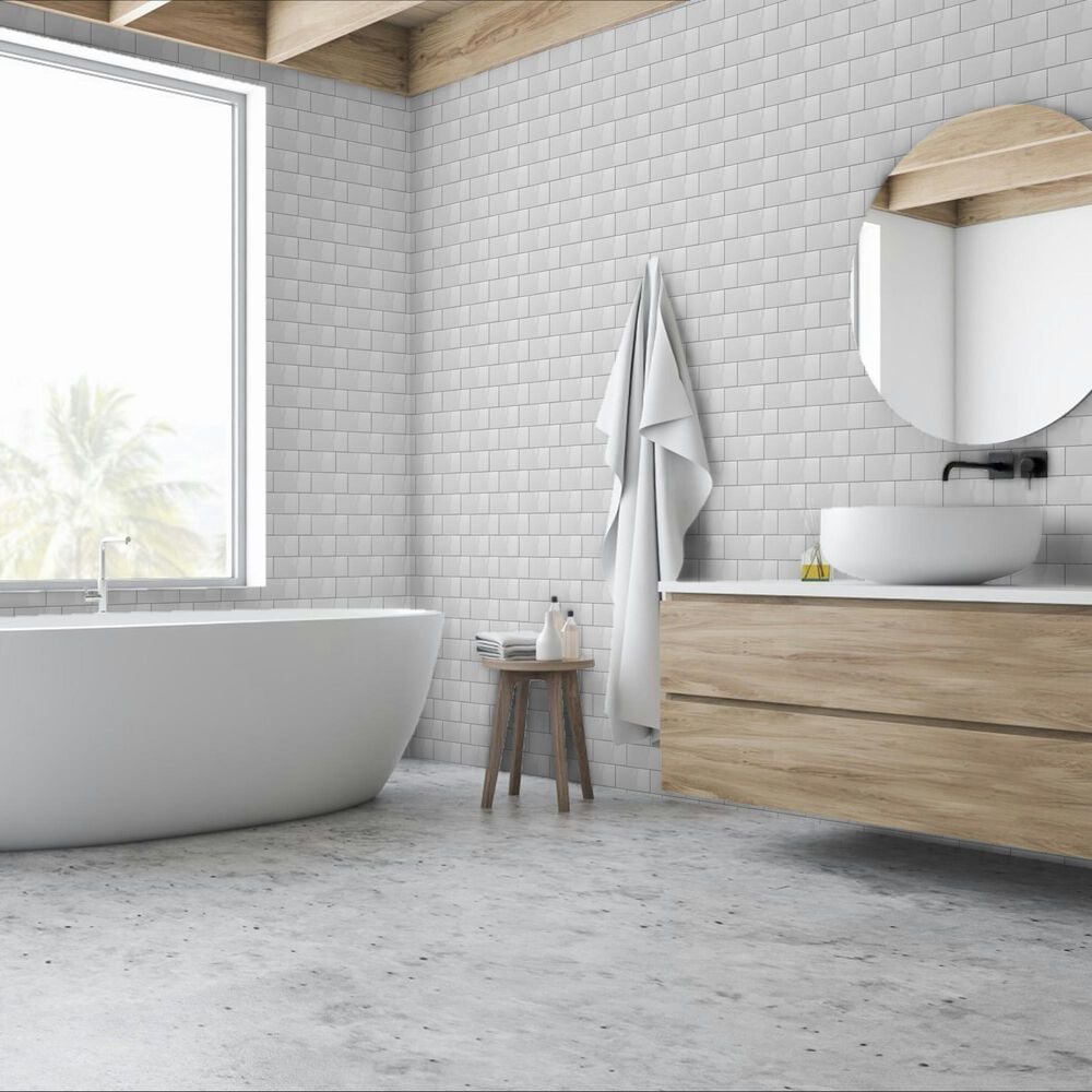 Emser Catch Gray 3&quot; x 6&quot; Glossy Subway Ceramic Wall Tile, , large