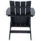 Hearth and Haven Encino Outdoor Plastic Adirondack Chair in Black, , large