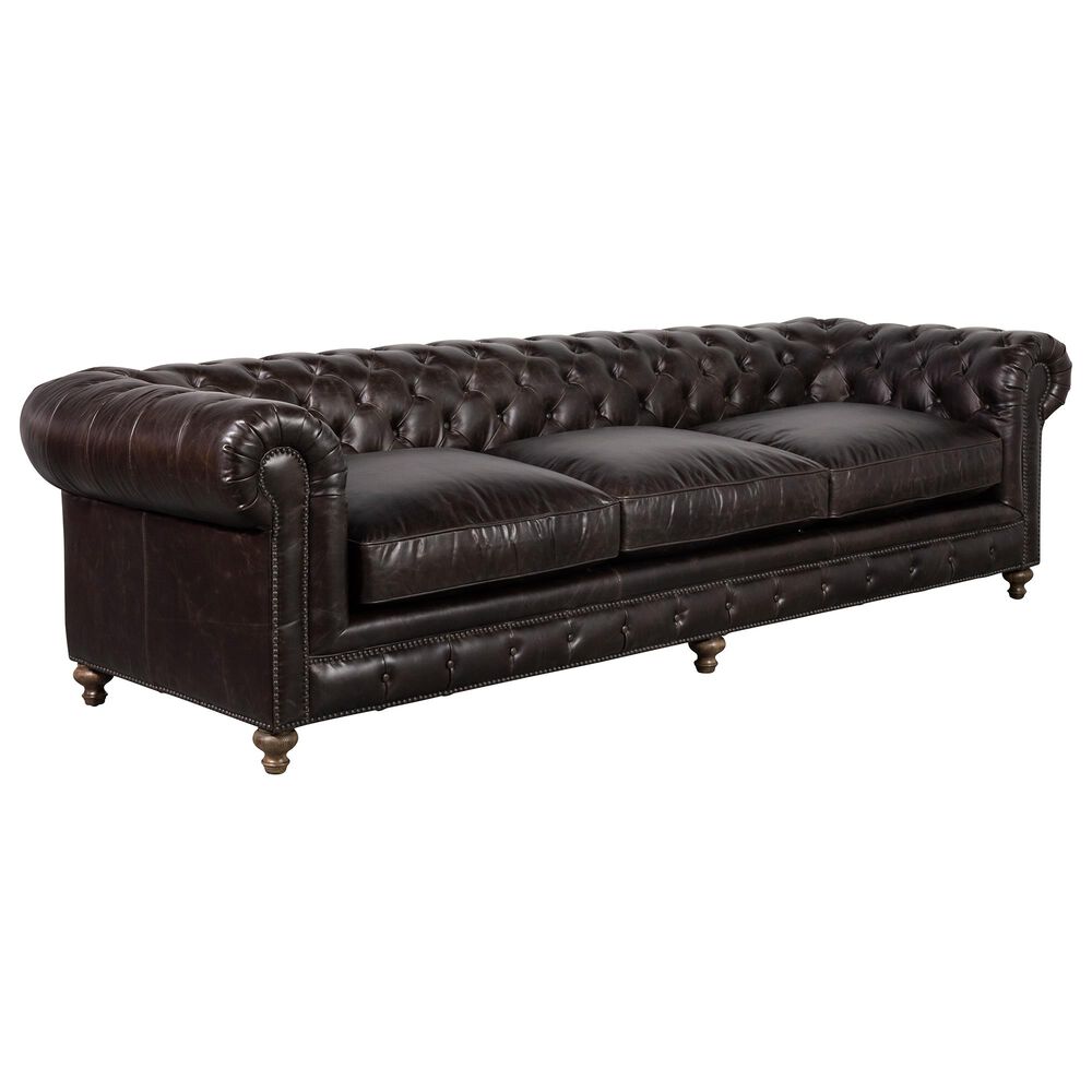 Vintage Furnishings Finn 118&quot; Sofa in Valencia Dark Brown, , large