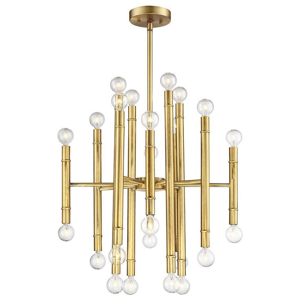 Savoy House 24-Light Chandelier in Natural Brass, , large