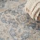 Nourison Astra Machine Washable 5"3" x 7" Grey and Blue Area Rug, , large