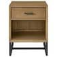 Eastern Shore Newport 1-Drawer Nightstand in Natural Oak and Matte Black, , large