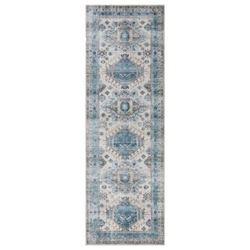 Loloi II Heidi  2" x 5" Ivory and Ocean Area Rug, , large