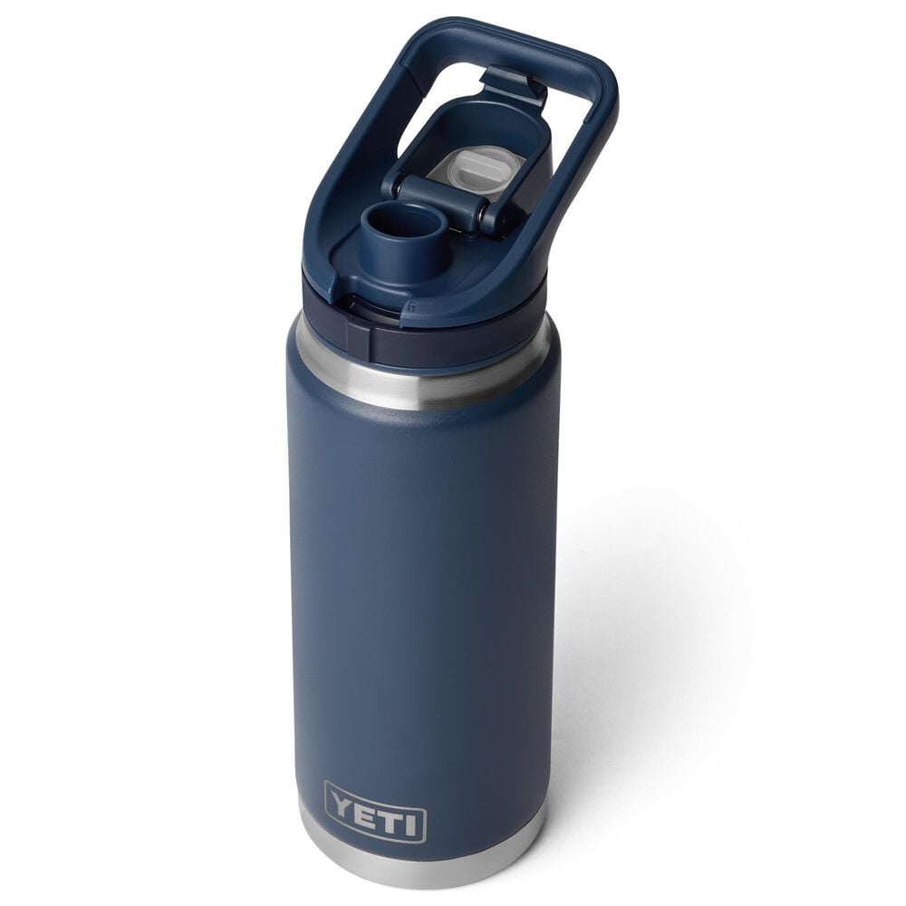 YETI Rambler 26 Oz Water Bottle with Flip Chug Cap in Navy, , large