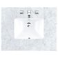 James Martin Vanities Brittany 36" Single Bathroom Vanity in Bright White with 3 cm Carrara White Marble Top and Rectangle Sink, , large