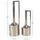Maple and Jade 2-Piece Decorative Vase Set with Handles in Satin Silver, , large