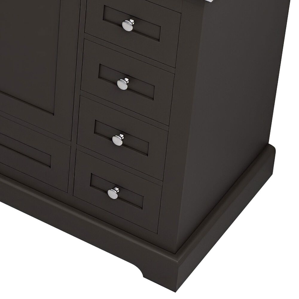 Lexora Home Dukes 84" Double Bathroom Vanity in Espresso with 2 cm White Cultured Marble Top and Rectangular Sinks, , large