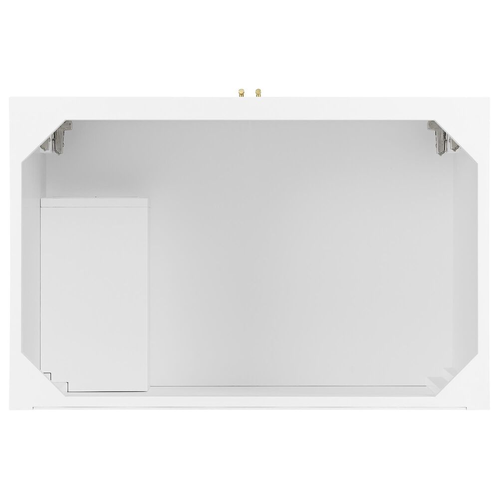 James Martin Vanities Myrrin 36&quot; Vanity in Bright White with 3 cm Victorian Silver Quartz Top, , large