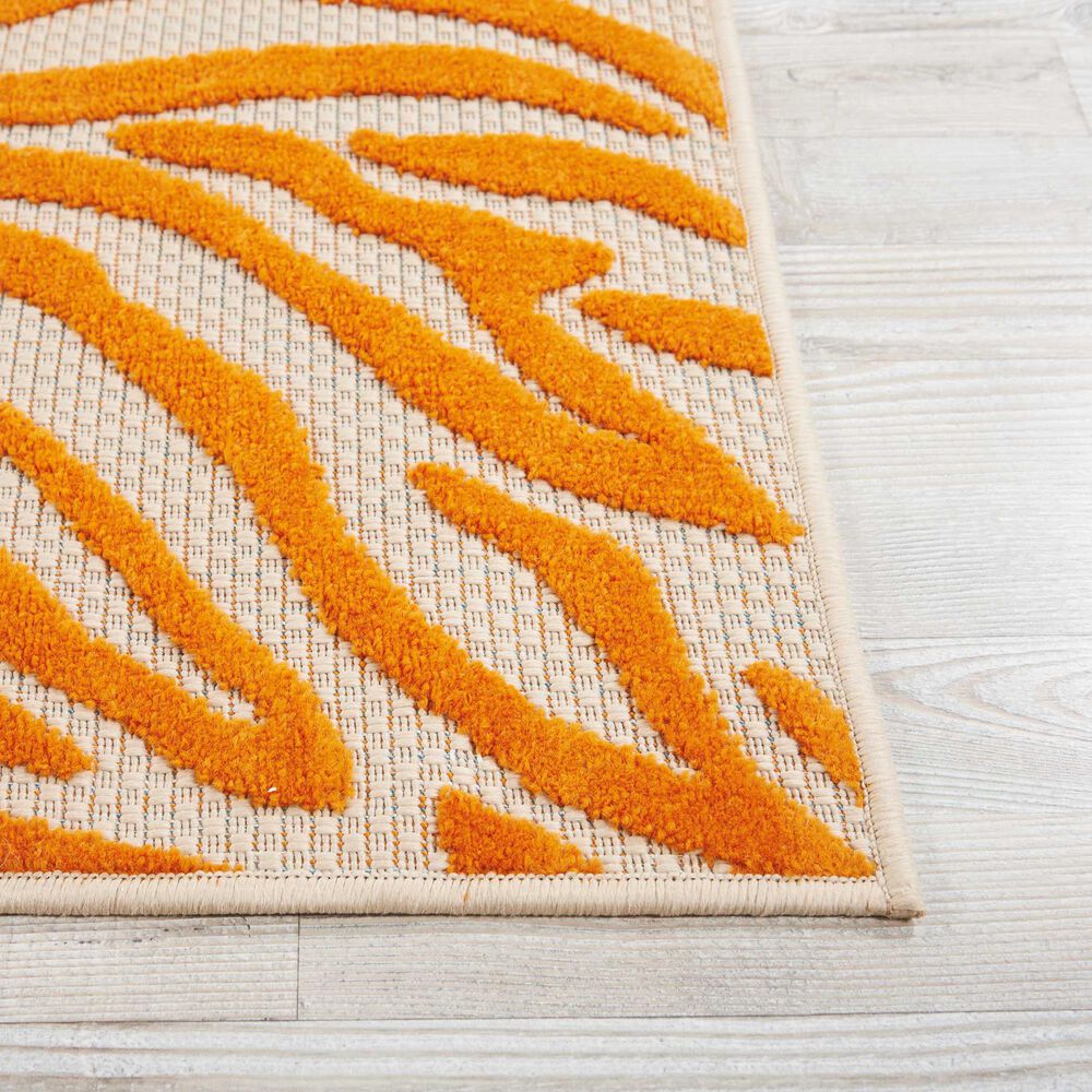 Nourison Aloha ALH04 9&#39;6&quot; x 13&#39; Orange Area Rug, , large