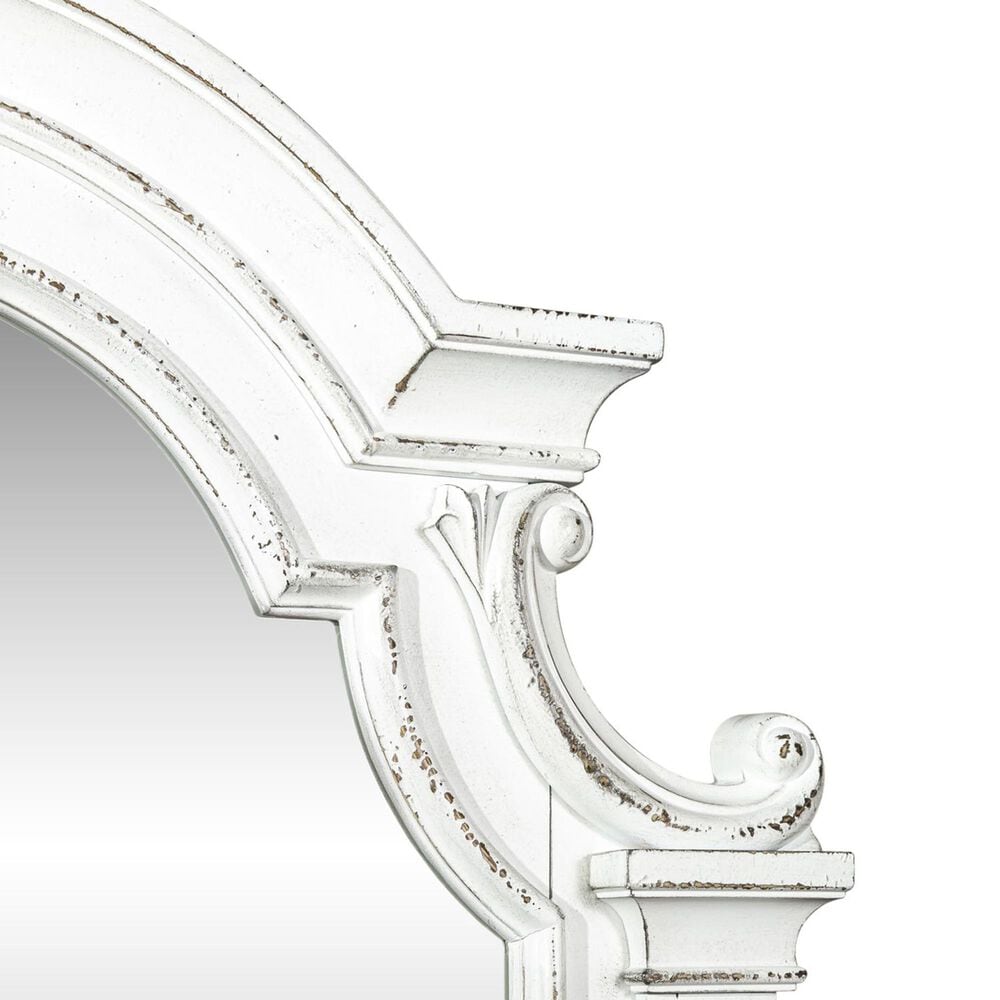 Belle Furnishings Magnolia Manor Hall Tree in Antique White and Weathered Brown, , large