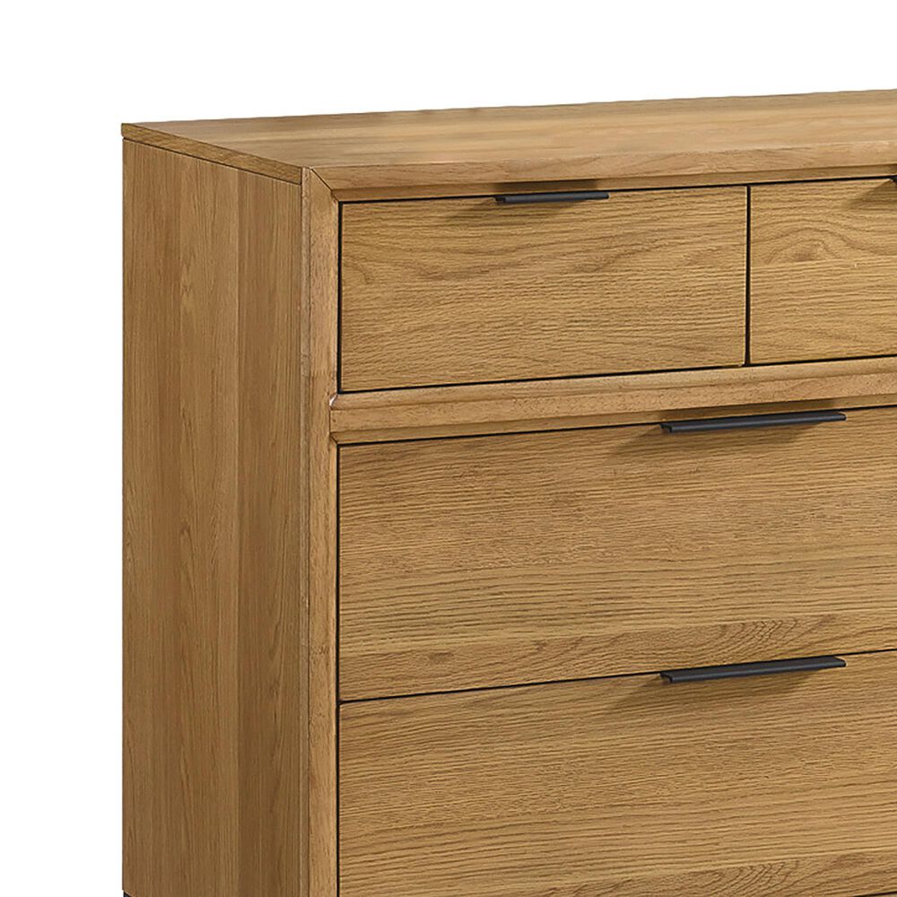 Hawthorne Furniture Newport 3-Piece Queen Panel Bedroom Set in Natural Oak, , large