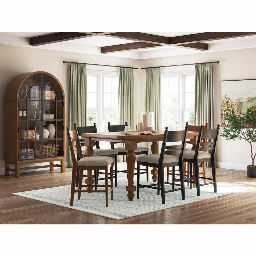 Ashley Greddinton Display Cabinet in Medium Brown and Black, , large