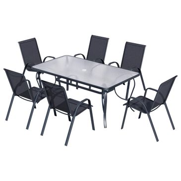 Redline Creation Inc. 7-Piece Patio Dining Set in Black, , large