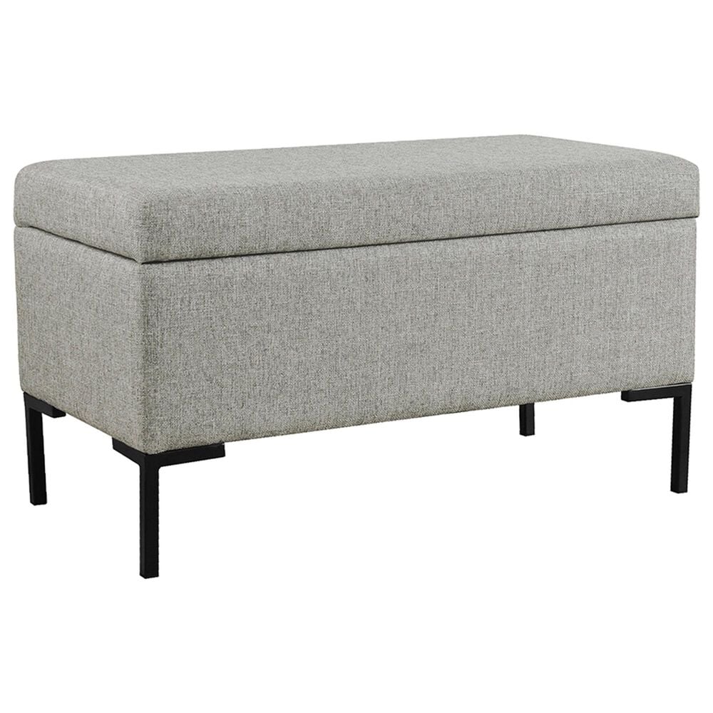 Kinfine Medium Metal Storage Bench in Gray, , large