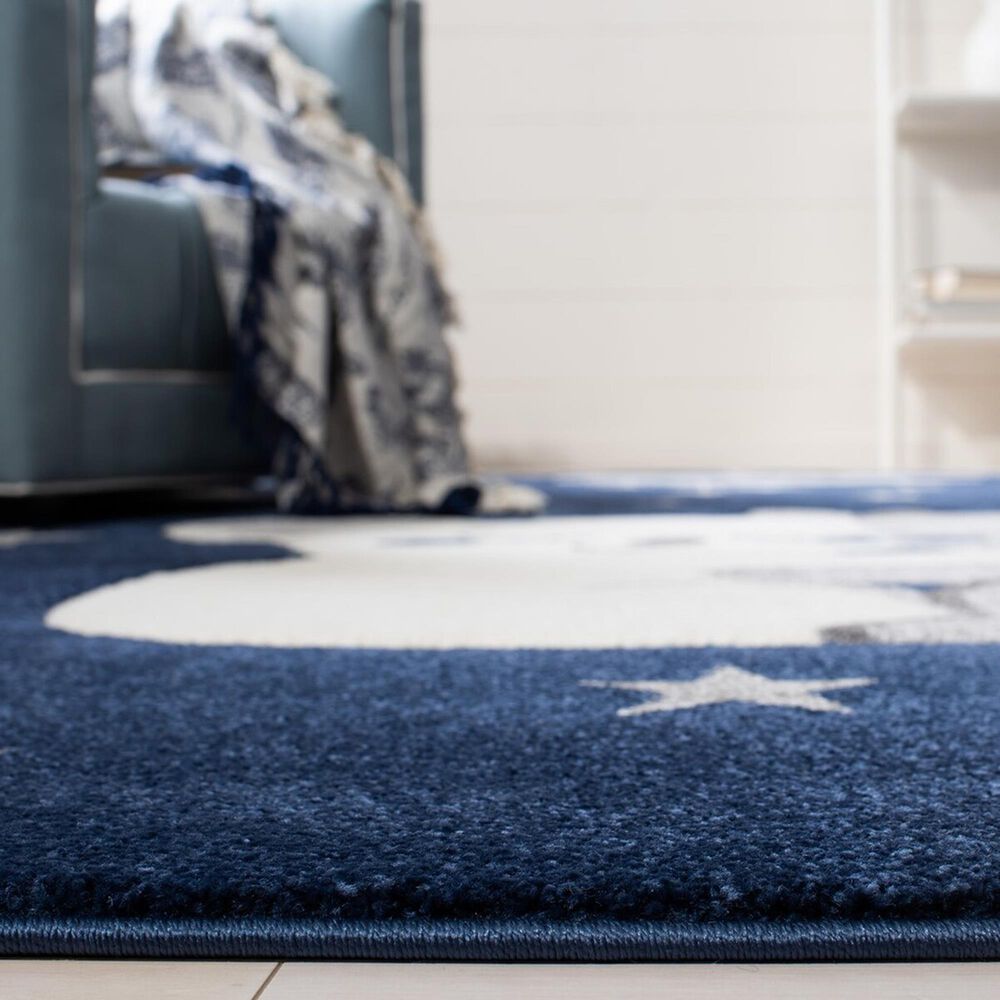 Safavieh Carousel Animals 8&#39; x 10&#39; Navy and Grey Kids  Area Rug, , large