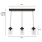 Hunter Devon Park 3-Light Linear Cluster in Onyx Bengal, , large