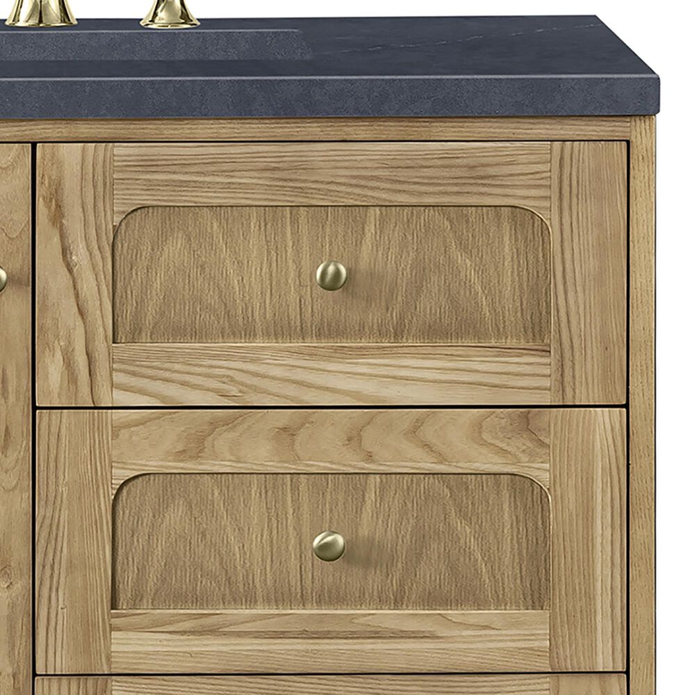 James Martin Vanities Laurent 36&quot; Single Bathroom Vanity in Light Natural Oak with 3 cm Charcoal Soapstone Quartz Top and Rectangular Sink, , large