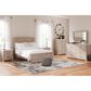 Ashley Senniberg 4-Piece Full Panel Bed Set in Light Brown and White, , large