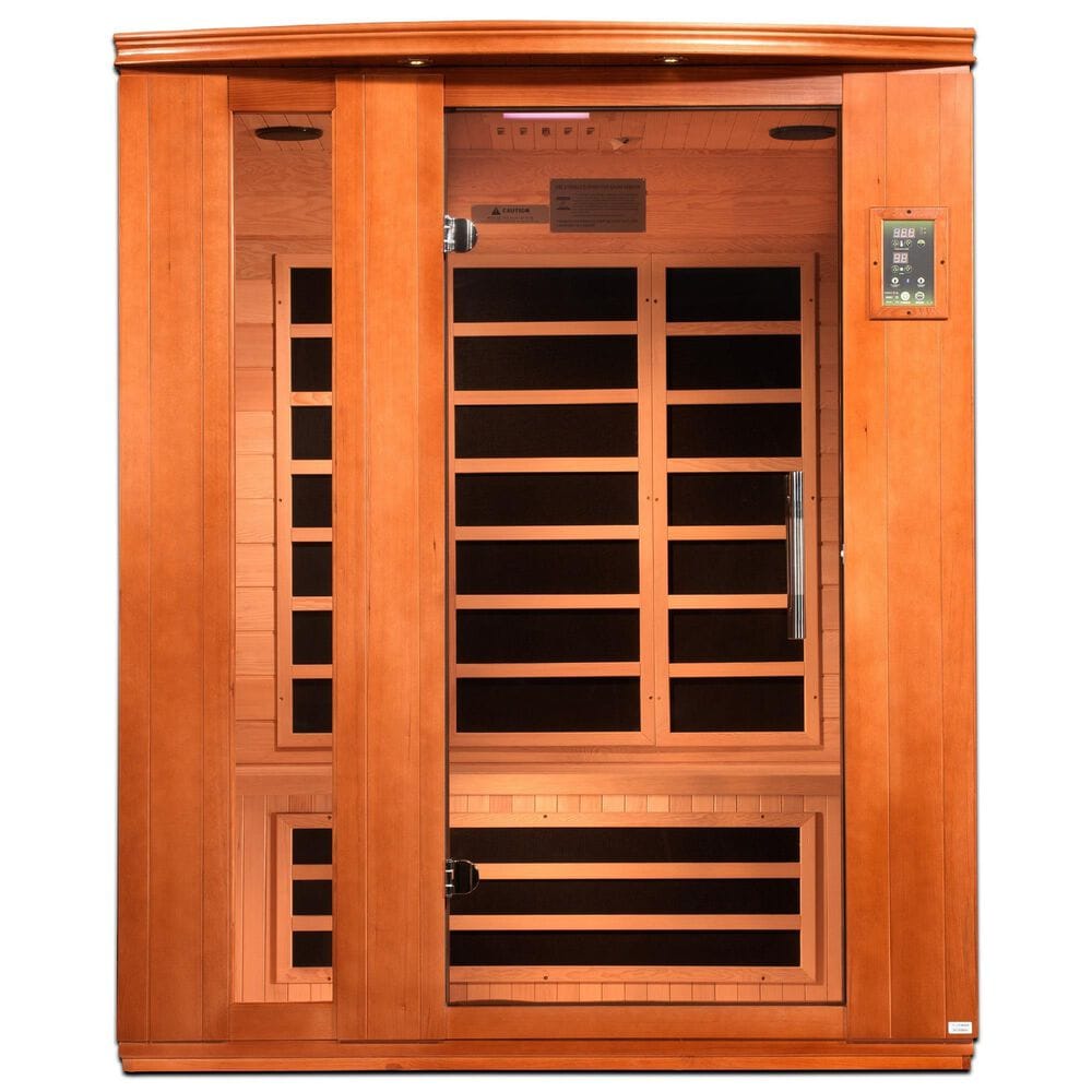 EZlife Elite 3-Person Ultra Low EMF &#40;Under 3MG&#41; FAR Infrared Sauna in Natural Hemlock, , large