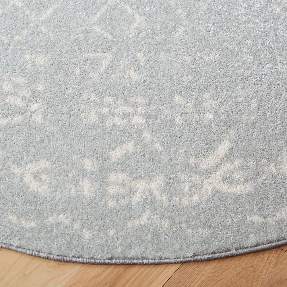 Safavieh Tulum TUL268F 9&#39; Round Grey and Ivory Area Rug, , large