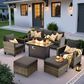 HOMLUX 6-Piece Patio Set in Black, , large