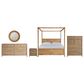 Universal Furniture Weekender 5-Piece King Canopy Bedroom Set in Natural and Sand Dune, , large