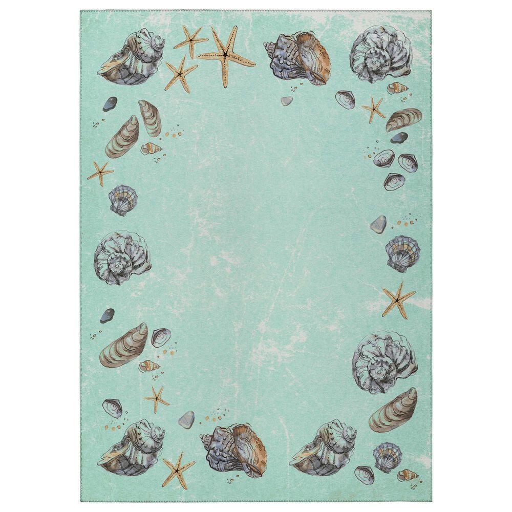 Dalyn Rug Company Seabreeze 9" x 12" Lagoon Area Rug, , large