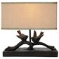Creative Coop Bird Table Lamp with Rectangle Shade in Black, , large
