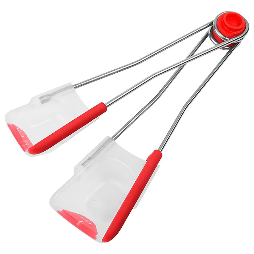Dreamfarm Levoons 4-Piece Measuring Spoon Set in Clear and Red, , large