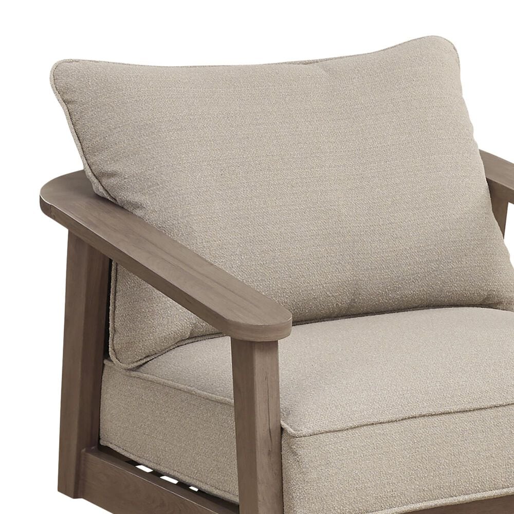 Ashley Harmony Headlands Outdoor Swivel Lounge Chair with Cushion in Natural and Gray, , large