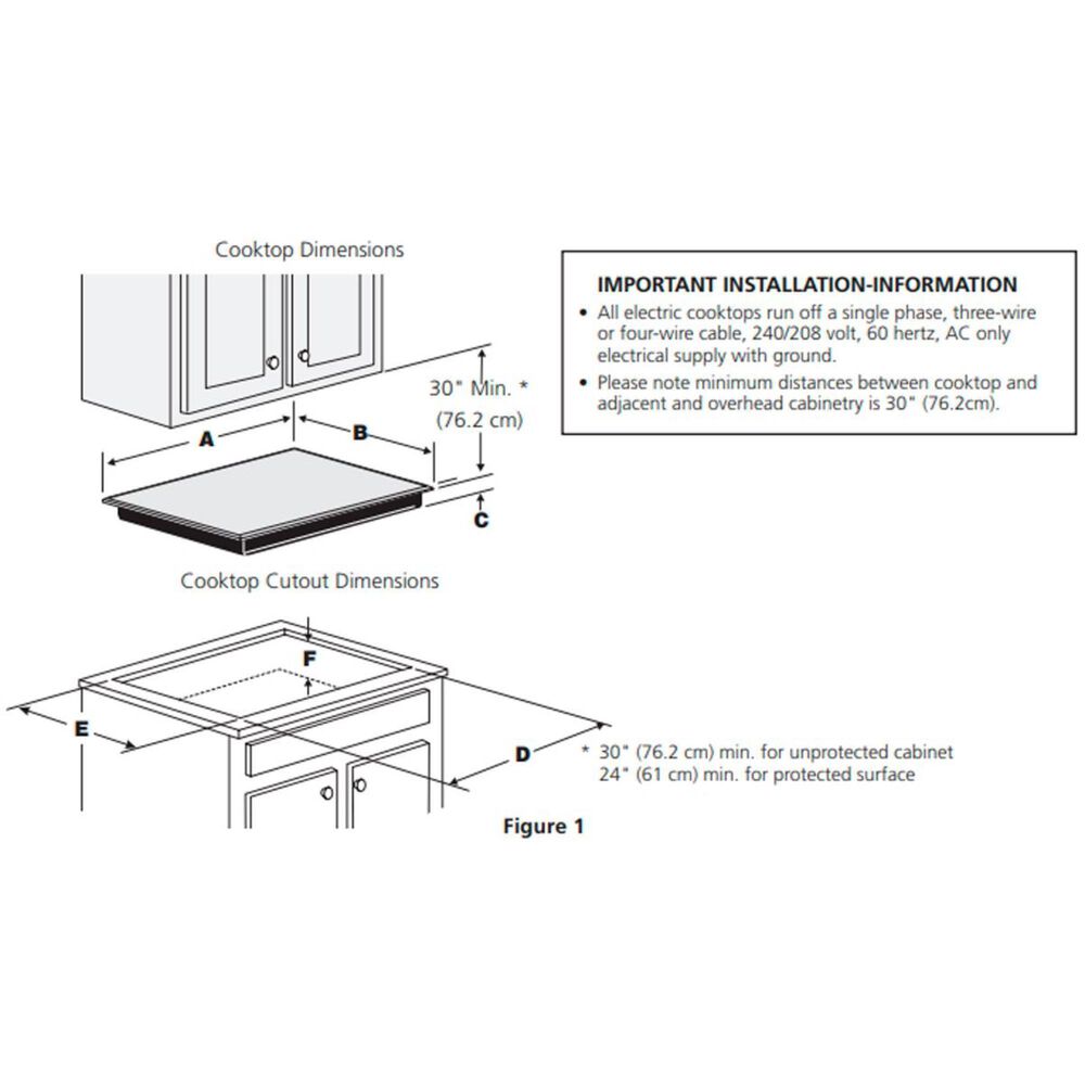 Frigidaire 30" Electric Ceramic Cooktop with Black Trim NFM