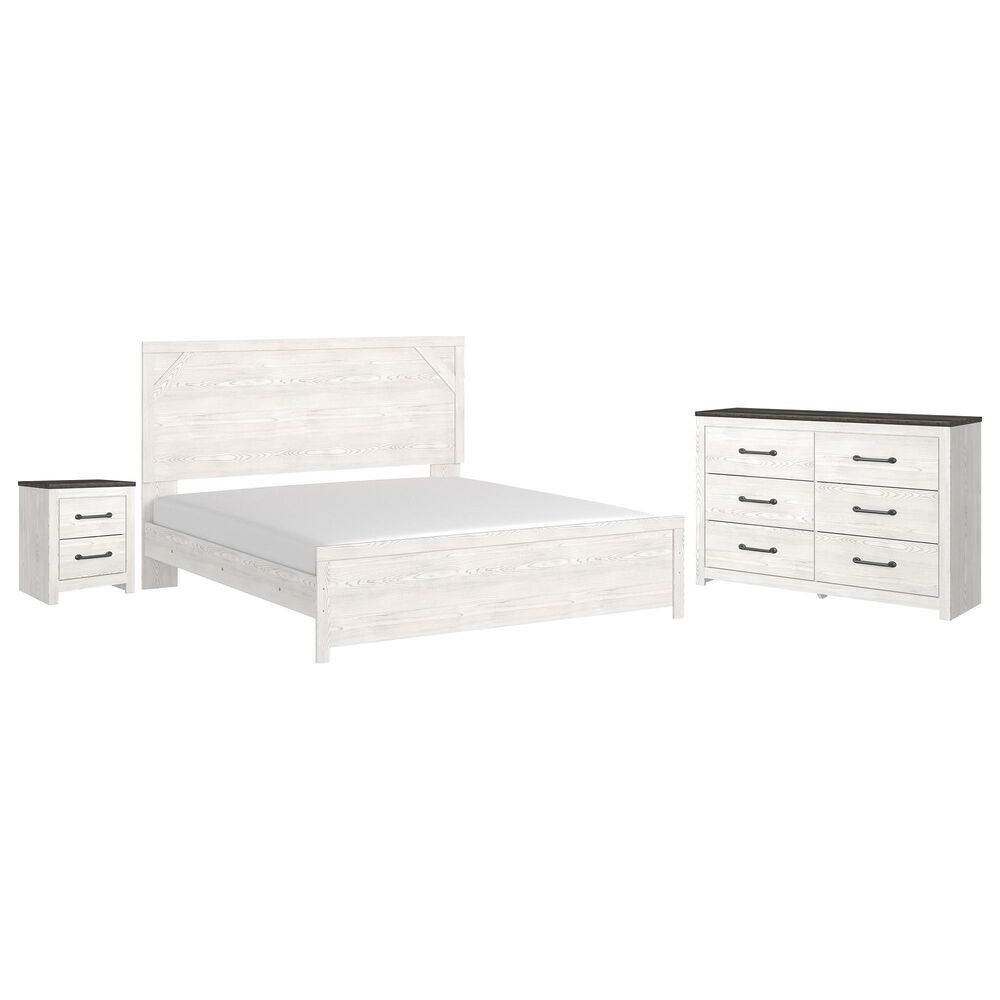 Ashley Gerridan 3-Piece Queen Bedroom Set with Dresser and Nightstand in White and Gray, , large