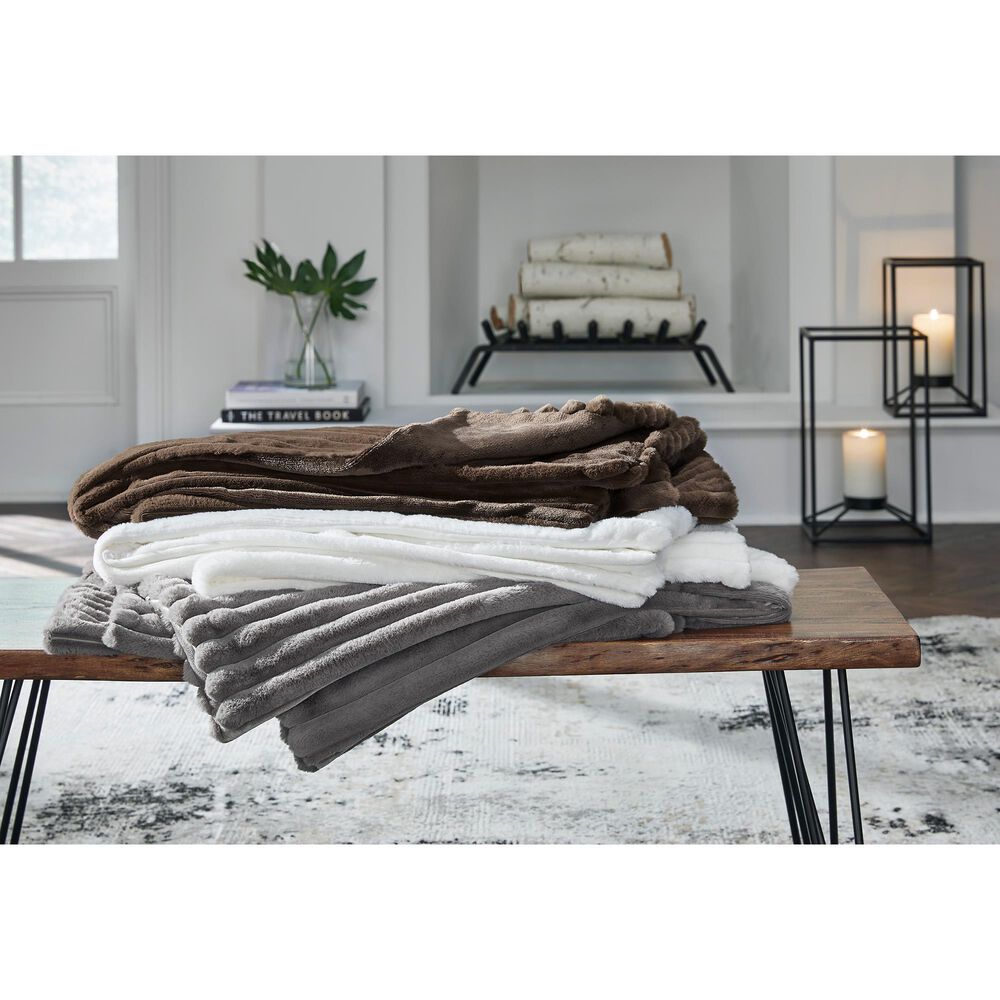 Ashley Alsonwell 49&quot; x 61&quot; Throw in Brown, , large